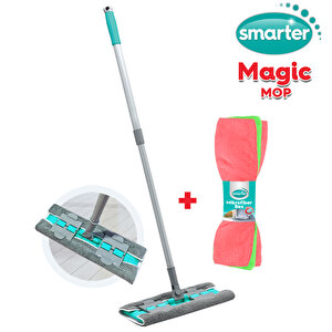 Magic Mop + Mi̇krofi̇ber 3 Lü Temi̇zli̇k Bezi̇ Paspas Mandalli Yer Yüzey Temi̇zli̇k Havlusu Bezi̇ Uyumlu