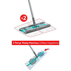 Smarter Magic Mop + Mi̇krofi̇ber 3 Lü Temi̇zli̇k Bezi̇ Paspas Mandalli Yer Yüzey Temi̇zli̇k Havlusu Bezi̇ Uyumlu