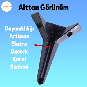 Kale Mobilya Ayağı 12'li Set Koltuk Kanepe Destek 23 Cm Siyah Tv Ünitesi Konsol Ayakları