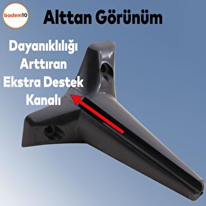 Aspen 12'li Set Mobilya Kanepe Koltuk Tv Ünitesi Ayağı Ayakları Destek 20 Cm Siyah Konsol