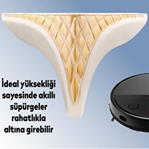 Petek Lüks Mobilya Kanepe Sehpa Tv Ünitesi Koltuk Puf Ayağı 14 Cm Krem Altın Baza Ayak 4 Adet