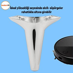 Aspen Mobilya Kanepe Sehpa Tv Ünitesi Baza Koltuk Ayağı Krom Renk 15 Cm Ayak (4 Adet)
