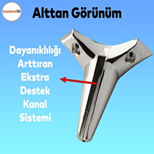 Aspen Mobilya Kanepe Sehpa Tv Ünitesi Baza Koltuk Ayağı Krom Renk 15 Cm Ayak (4 Adet)