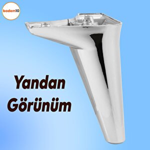 Aspen Mobilya Kanepe Sehpa Tv Ünitesi Baza Koltuk Ayağı Krom Renk 15 Cm Ayak (4 Adet)