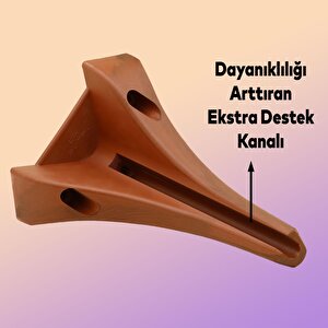 Petek Lüks Mobilya Kanepe Sehpa Tv Ünitesi Koltuk Puf Ayağı 20 Cm Kahverengi Baza Ayak 4 Adet