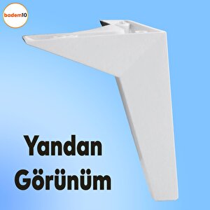 Kale Mobilya Ayağı 12'li Set Tv Ünitesi Konsol Koltuk Kanepe Destek 23 Cm Beyaz Ayakları