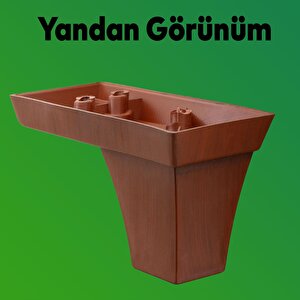 Venüs Lüks Mobilya Kanepe Sehpa Tv Ünitesi Koltuk Ayağı 8 Cm Kahverengi Baza Ayakları (2 Adet)