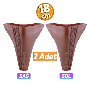 Seher 1 Çift Avangart Mobilya Kanepe Koltuk Konsol Tv Ünitesi Ayağı 18 Cm Kahverengi Ayakları