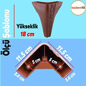Seher 1 Çift Avangart Mobilya Kanepe Koltuk Konsol Tv Ünitesi Ayağı 18 Cm Kahverengi Ayakları