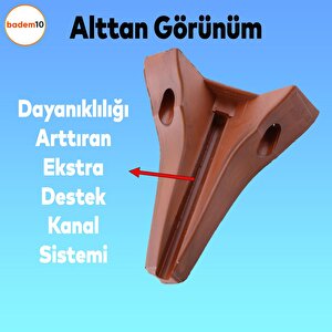 Seher 1 Çift Avangart Mobilya Kanepe Koltuk Konsol Tv Ünitesi Ayağı 18 Cm Kahverengi Ayakları