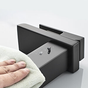 Si̇yah Kare Lavabo Bataryasi Yeni̇ Şelale Model Yüksek Kali̇te Lüks Lavabo Musluğu Çi̇ft Gi̇ri̇şli̇ Armatür