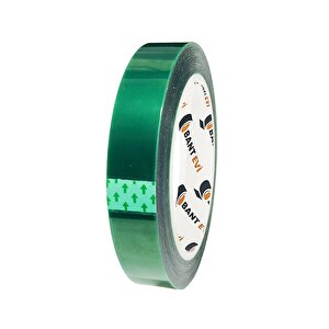 Yeşil Polyester Maskeleme Bandı 20MM x 66METRE  Yüksek Isıya Dayanıklı Bant 20 mm