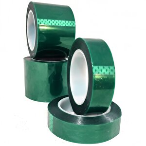 Yüksek Isıya Dayanıklı Bant Maskeleme Bandı 20mmx66m Yeşil Polyester 2cm 20 mm