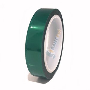 Yeşil Polyester Maskeleme Bandı 20MM x 66METRE  Yüksek Isıya Dayanıklı Bant