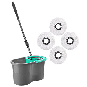 Otomati̇k Temi̇zli̇k Seti̇ 4 Mi̇krofi̇ber Mop Paspas