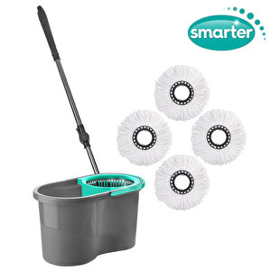 Otomati̇k Temi̇zli̇k Seti̇ 4 Mi̇krofi̇ber Mop Paspas