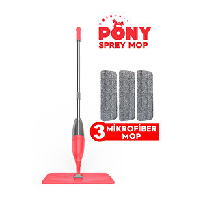 Sprey Mop 3 Mi̇krofi̇ber Mop Set Somon