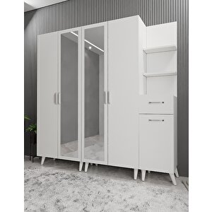 Melodi Portmanto Vestiyer Beyaz 175cm Montaj Dahil