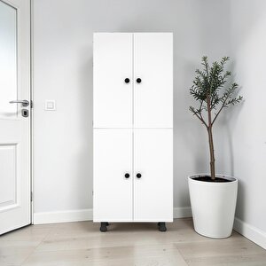 Bukle Çok Amaçlı Mutfak Banyo Ayakkabılık Dolabı 180 cm 5 Bölmeli