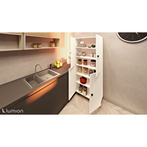 Mona Çok Amaçlı Mutfak Banyo Ayakkabılık Dolabı 180cm 6 Bölmeli