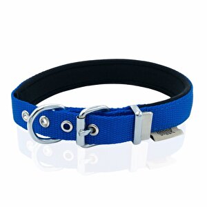 Doggie Konfor Dokuma Kemikli Boyun Tasması Royal Blue 2.0*35-40 Cm (dsbt-2062 M)