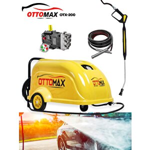 Ottomax Otx-200 Yüksek Basınçlı 200 Bar İtalyan Pompa Oto Yıkama Makinası 12 Metre Hortumlu Trifaze