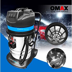 Omax Profesyonel Sanayi Tipi Islak - Kuru 3 Motorlu Elektrik Süpürgesi 3600 Watt