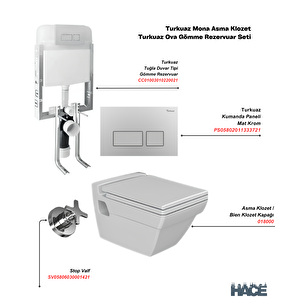 Mona Asma Klozet Takım+ Gömme Rezervuar Seti