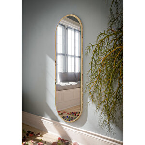 150 Cm Safir Meşe Oval Duvar Salon Antre Hol Koridor Mutfak Banyo Ofis Aynası