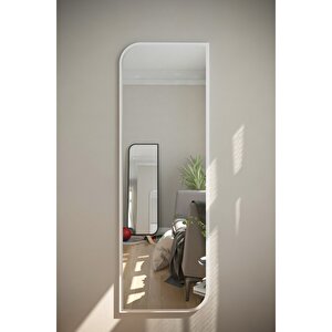 150 Cm Beyaz Çapraz Oval Duvar Salon Antre Hol Koridor Mutfak Banyo Ofis Aynası