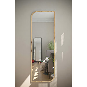 150 Cm Safir Meşe Çapraz Oval Duvar Salon Antre Hol Koridor Mutfak Banyo Ofis Aynası