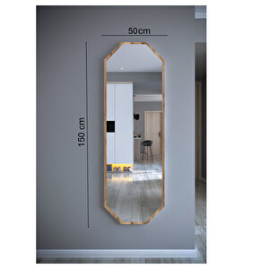150 Cm Ceviz 6 Gen Duvar Salon Antre Hol Koridor Mutfak Banyo Ofis Aynası