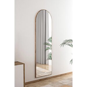120 Cm Ceviz Kubbe Duvar Salon Antre Hol Koridor Mutfak Banyo Ofis Aynası