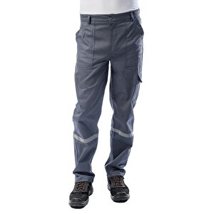Kışlık Teknik İş Pantolonu 2958 Simplex 7/7 390 Gsm %100 Pamuklu Renk Gri M