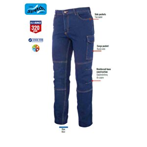 İş Takımı Likralı Kot Pantalon Ve Kot İş Montu Myform 3109-2150