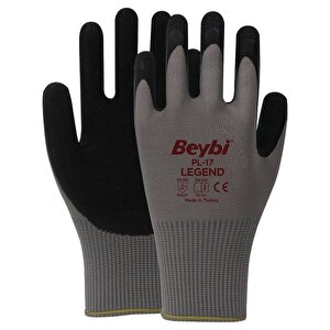 Beybi Pl17 Polyester Örme Lateks Camcı İş Eldiveni 10 Beden - 144 Çift