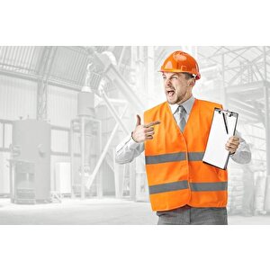 Standart  Beden İkaz  Yeleği Turuncu Renk 25 Adet