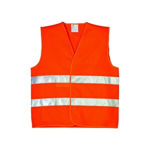 Standart  Beden İkaz  Yeleği Turuncu Renk 10 Adet