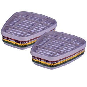 3m 7502 Yarım Yüz Maskesi (orta Boy) +3m 6059 Abek1 Filtre