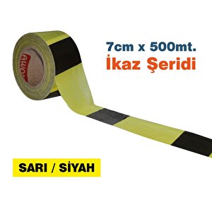 500 Metre Çok Amaçlı Emniyet Şeridi Sarı- Siyah X 5 Adet
