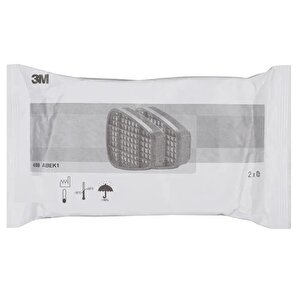 3m 7502 Yarım Yüz Maskesi + 3m 6059 Abek Filtre + 3m 5935 P3 Filtre +k501 Kapak