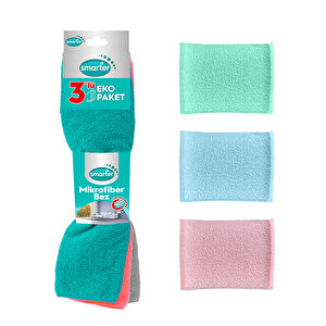 3 Lü Mikrofiber Temizlik Bezi + 3 Lü Pratik Sünger Bulaşık Süngeri