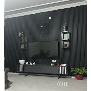 Atc Siyah Prefabrik Ofis Konut Dekoratif Pvc Kaplama Lambiri 16cmx290cm