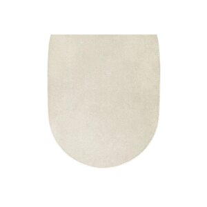 Oval Comfort Puffy Overloklu Peluş Halı Yolluk Ekru