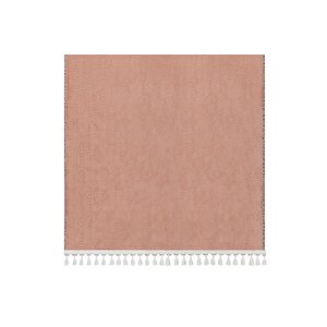 Comfort Puffy Ponpon Saçaklı Peluş Halı Yolluk Pembe 100x450 cm