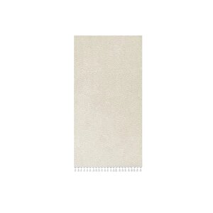 Comfort Puffy Ponpon Saçaklı Peluş Halı Yolluk Ekru 80x550 cm