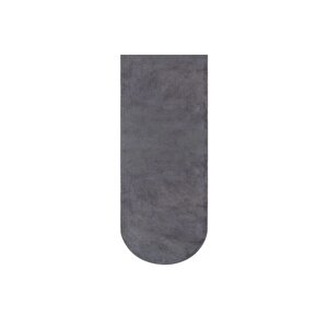 Oval Comfort Puffy Overloklu Peluş Halı Yolluk Antrasit 100x550 cm