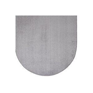 Oval Comfort Puffy Overloklu Peluş Yolluk Açık Gri 120x180 cm