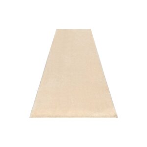 Comfort Puffy Overloklu Peluş Halı Yolluk Bej 100x250 cm