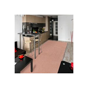 Comfort Puffy Overloklu Peluş Halı Yolluk Pembe 120x180 cm